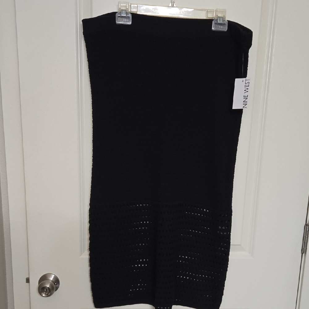 Nine West Black Knit Pencil Skirt